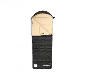 Ультралёгкий спальный мешок Naturehike CNK2350WS023 M320 хлопковый с капюшоном весна осень камуфляжный, молния слева