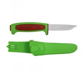 Нож Morakniv Basic 546 лимитированный 2024 нержавеющая сталь, пласт. ручка (зеленая) терракотовая вставка, 14282
