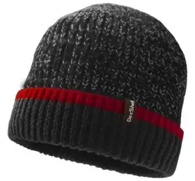 Водонепроницаемая шапка Dexshell Cuffed Beanie черный/красный S/M (56-58 см)