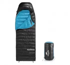 Мешок спальный Naturehike CW400 NH18C400-D с утиным пухом, размер M, черный