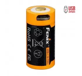 Аккумулятор 16340 Fenix 700 mAh Li-ion с разъемом для USB, ARB-L16-700U