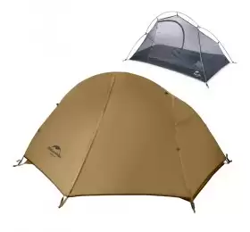 Палатка 1-местная Naturehike сверхлегкая + коврик NH18A095-D, 20D, коричневый