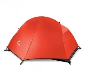 Палатка 1-местная Naturehike сверхлегкая + коврик NH18A095-D, 210T, красный