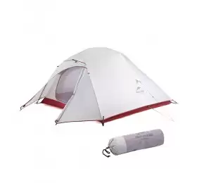 Палатка Naturehike Cloud Up NH18T030-T 20D трехместная сверхлегкая с ковриком, светло-серый, 6927595730614