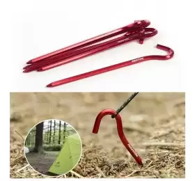 Колышки Naturehike NH17D027-D алюминиевые для палатки (6 шт.) 17 см, красные, 6927595723371