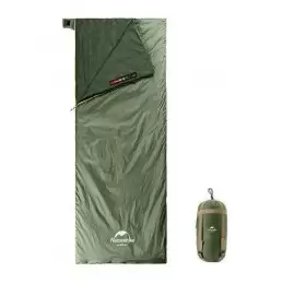Мешок спальный Naturehike NH21MSD09 мини LW180, размер M, зеленый, молния слева