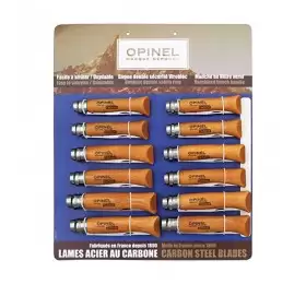 Набор-дисплей Opinel T085 из 12 ножей разных размеров из углеродистой стали, 182085