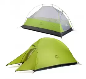Палатка 1-местная Naturehike сверхлегкая + коврик Сloud up NH18T010-T, 20D , светло-зеленый