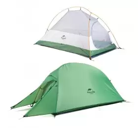 Палатка 2-местная Naturehike сверхлегкая + коврик Сloud up NH17T001-T, 20D , зеленый