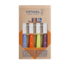 Набор ножей Opinel Set of 4 N°112 assorted sweet pop colours, нержавеющая сталь, (4 шт./уп.) 001381