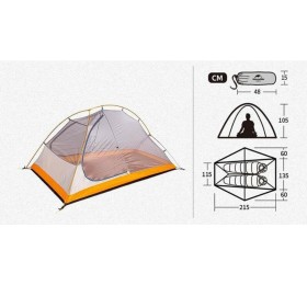 Палатка Naturehike сверхлегкая + коврик NH18A180-D, оранжевая, 6927595731949