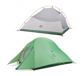 Палатка 1-местная Naturehike сверхлегкая + коврик Сloud up NH18T010-T, 20D , зеленый, 6927595765678
