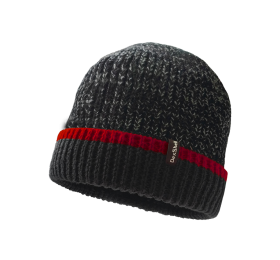 Водонепроницаемая шапка Dexshell Cuffed Beanie черный/красный S/M (56-58 см)