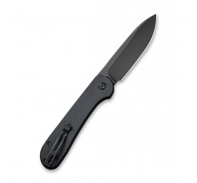 Складной нож CIVIVI Button Lock Elementum 14C28N Steel Black Stonewashed Handle G10 Black