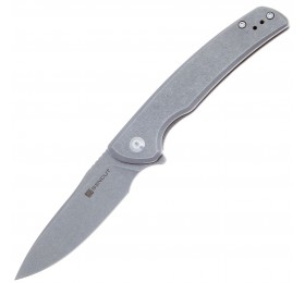 Складной нож SENCUT Tynan 10Cr15CoMoV Steel Gray Stonewashed Handle Stainless Gray