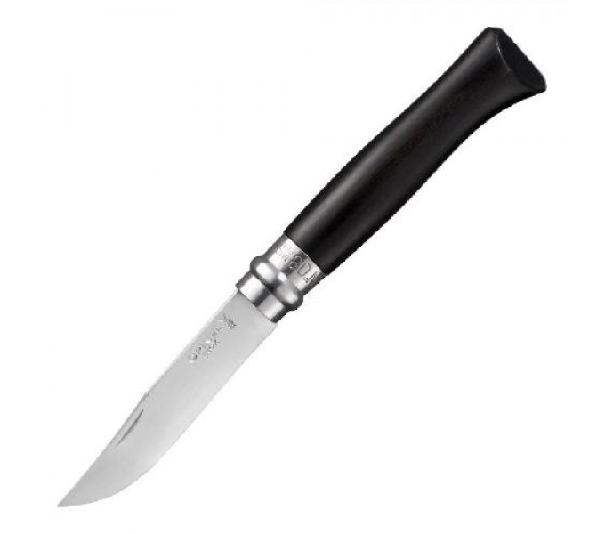 Нож Opinel №8, нержавеющая сталь, рукоять из эбенового дерева, 002015