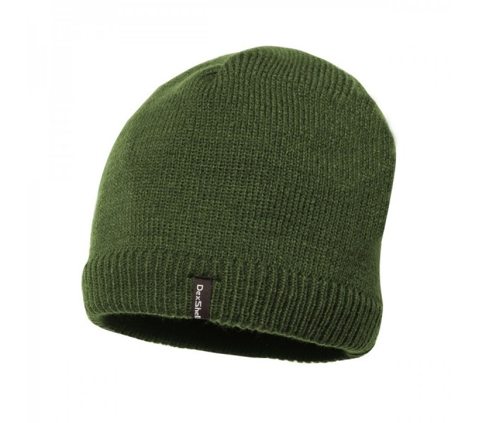 Водонепроницаемая шапка Dexshell Beanie Solo оливковый/зелёный S/M (56-58 см)