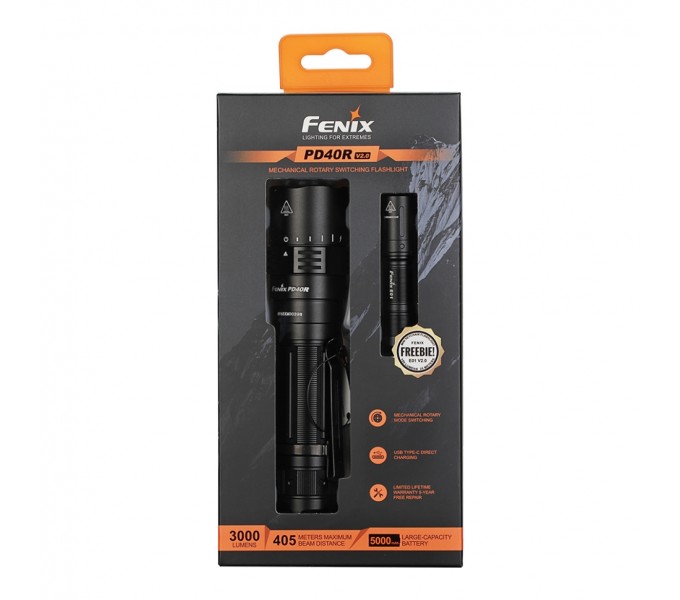 Фонарь Fenix тактический PD40R V2.0 + E01 V2.0