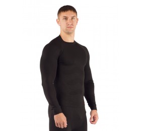 Футболка мужская Apol/ дл. рукав/ синтетика/ черный/ S-M, Apol9090SM