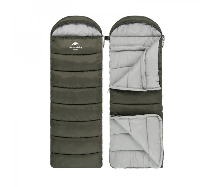 Спальный мешок Naturehike U250 U Series Twine Cotton зелёный