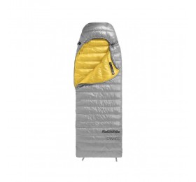 Мешок спальный Naturehike CW400 NH18C400-D с гусинным пухом серый, размер M