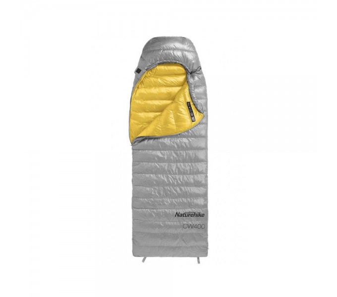 Мешок спальный Naturehike CW400 NH18C400-D с гусинным пухом серый, размер M
