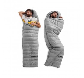 Мешок спальный Naturehike CW400 NH18C400-D с гусинным пухом серый, размер M