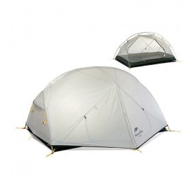 Палатка Naturehike Mongar NH17T007-M 20D двухместная сверхлегкая , серая