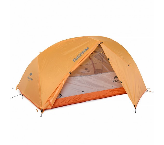 Палатка Naturehike Star-River 2 Updated NH17T012-T 210T сверхлегкая двухместная с ковриком, оранжевая