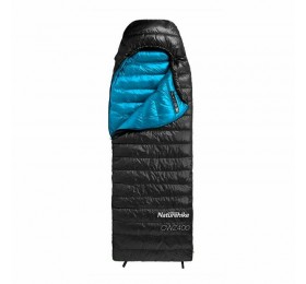 Мешок спальный Naturehike CWZ400 NH19W400-Z с пуховым конвертом М черный