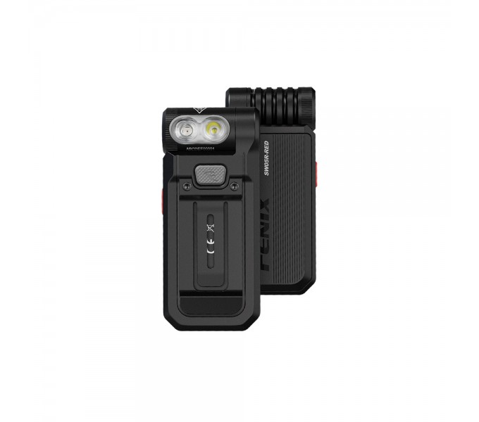 Фонарь Fenix многофункциональный SW05R-RED с красной подсветкой, черный