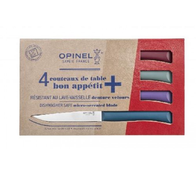 Набор столовых ножей Opinel, полимерная ручка, нерж, сталь, кор. разноцветные. 002197 Набор столовых ножей Opinel, полимерная ручка, нерж, сталь, кор. разноцветные. 002197