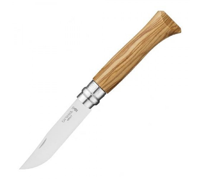 Нож Opinel №8, нержавеющая сталь, рукоять из оливкового дерева, 000899