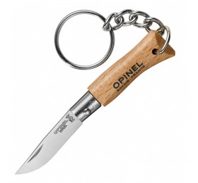 Нож-брелок Opinel №2, нержавеющая сталь, бук, 000065