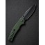 Складной нож SENCUT Slashkin D2 Steel Black Handle Green Canvas Micarta