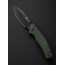 Складной нож SENCUT Slashkin D2 Steel Black Handle Green Canvas Micarta