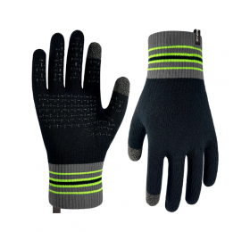 Водонепроницаемые перчатки Dexshell Ultra Thin Running Gloves черный/серый/зеленый XL Водонепроницаемые перчатки Dexshell Ultra Thin Running Gloves черный/серый/зеленый XL