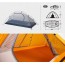 Палатка Naturehike NH18A095-D одноместная сверхлегкая с ковриком оранжевая, 6927595701836