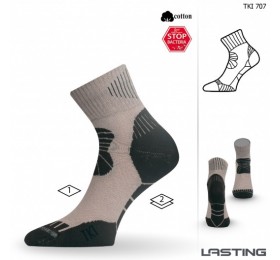 Носки Lasting TKI 707, cotton+polypropylene, бежевый/черный, размер L , TKI707L