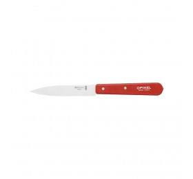 Нож столовый Opinel №112, деревянная рукоять, блистер, нержавеющая сталь, красный 003115