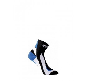 Носки Lasting BS40 953, microfiber+nylon, черный с синей пяткой, размер L , BS40953L