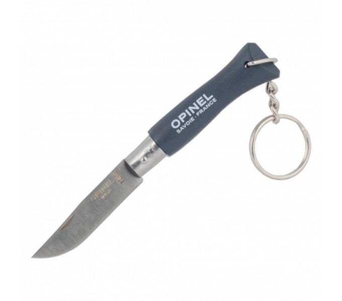 Нож-брелок Opinel №4, нержавеющая сталь, серый, 002056