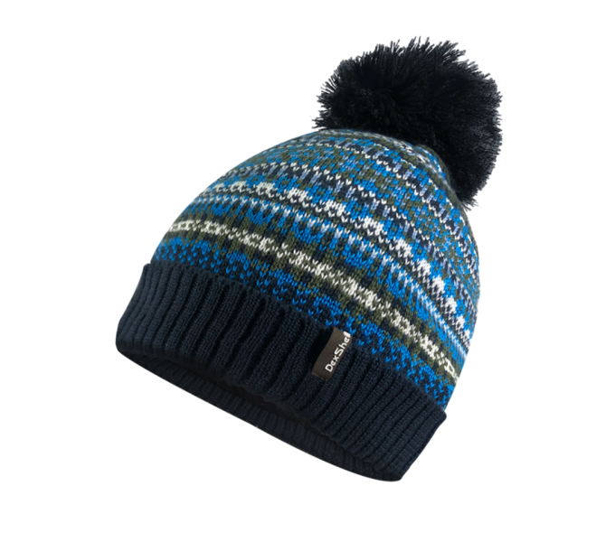 Водонепроницаемая шапка Dexshell Beanie Fair Isle синий L/XL