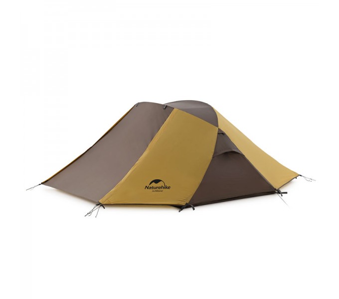 Палатка Naturehike Butterfly NH21YW132 210T двухместная, желто-коричневая