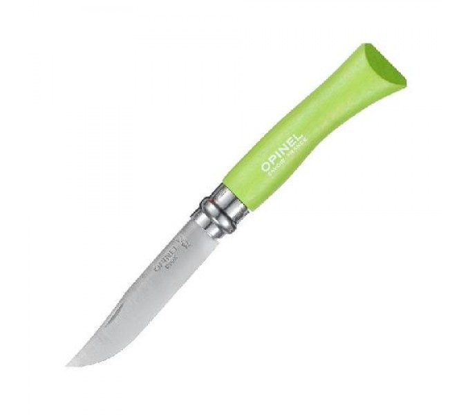 Нож Opinel №7, нержавеющая сталь, зеленый, 001425