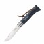 Нож Opinel №8 Trekking, нержавеющая сталь, кожаный темляк, серый, 001706