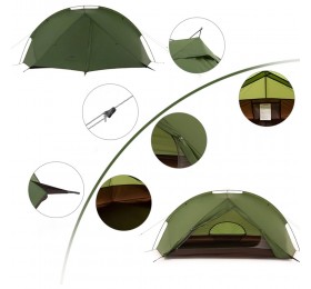 Палатка Naturehike Tagar NH17T180-J двухместная зелёная, 6927595793183