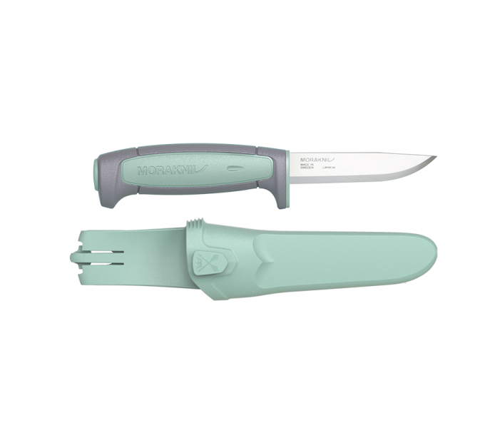 Нож Morakniv Basic 511 2021 Edition углеродистая сталь, пласт. ручка (серая) зел. вставка, 13955