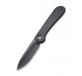 Складной нож CIVIVI Button Lock Elementum 14C28N Steel Black Stonewashed Handle G10 Black