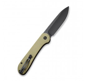 Складной нож CIVIVI Button Lock Elementum 14C28N Steel Black Stonewashed Handle G10 Olive Micarta